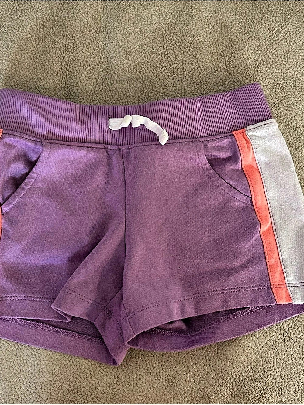 Girls Athletic Shorts Purple & Pink, Size 6/6x S